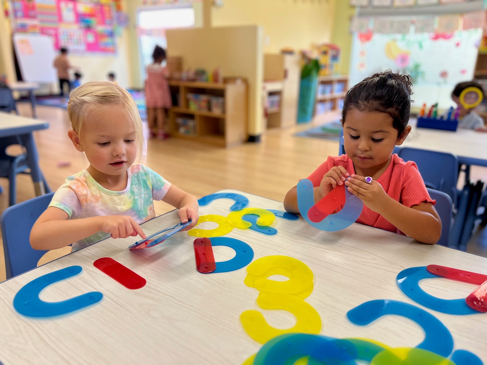 Children reading books in preschool Placentia